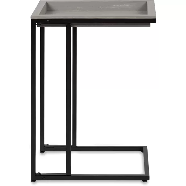 imageKate and Laurel Lockridge Foldable Modern Side CTable 185quot x 12quot x 2675quot BlackGrey