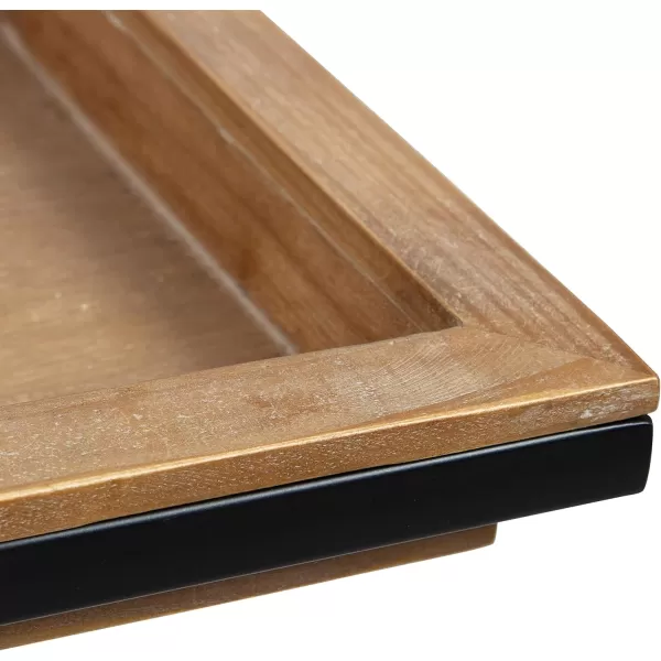 imageKate and Laurel Lockridge Foldable Modern Side CTable 185quot x 12quot x 2675quot BlackNatural