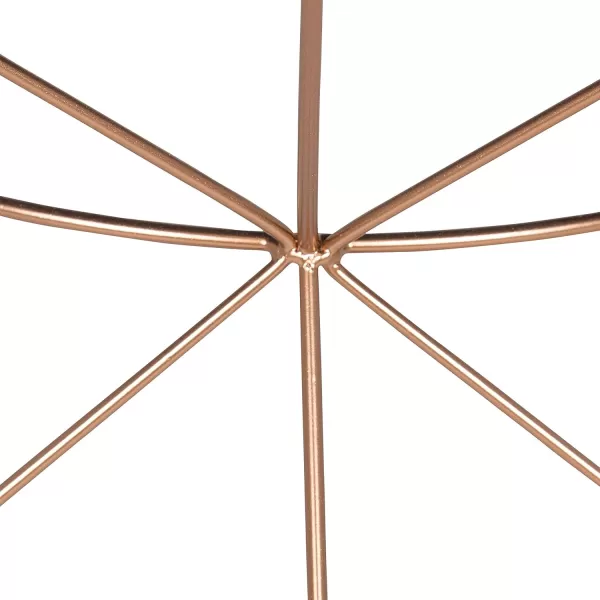 imageKate and Laurel Mendel Round Metal Coffee Table Gray Top with Rose Gold BaseGrayRose Gold
