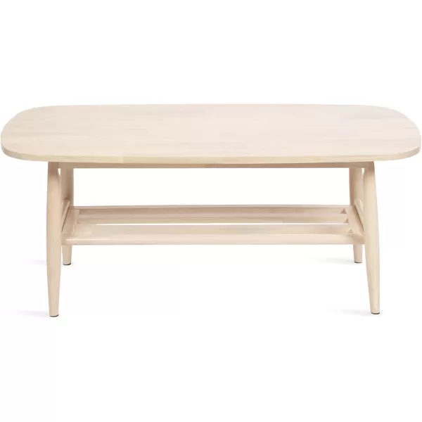 imageKate and Laurel Niles Transitional Tiered Rectangle Coffee Table with Storage for Living Room Decor 44x22x18 Natural