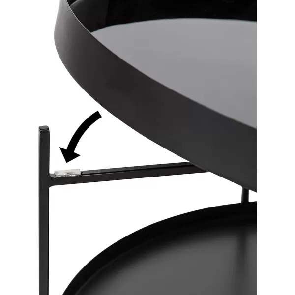 imageKate and Laurel Nira Metal Coffee Table 26quot Diameter BlackBlack