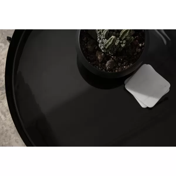 imageKate and Laurel Nira Metal Coffee Table 26quot Diameter BlackBlack