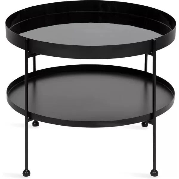 imageKate and Laurel Nira Metal Coffee Table 26quot Diameter BlackBlack