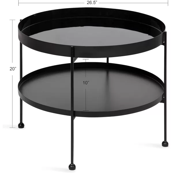 imageKate and Laurel Nira Metal Coffee Table 26quot Diameter BlackBlack