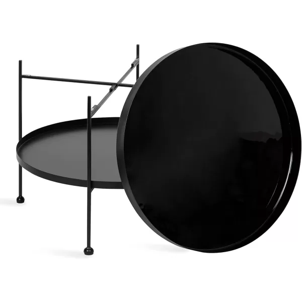 imageKate and Laurel Nira Metal Coffee Table 26quot Diameter BlackBlack
