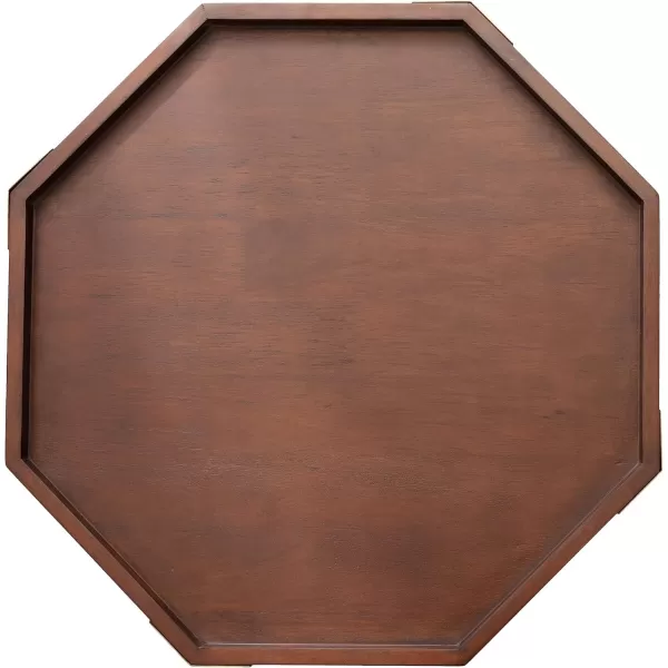 imageKate and Laurel Occonor MidCentury Octagon Coffee Table 26 x 26 x 18 Walnut Brown and Gold Geometric Living Room Table with Metal Base and Wooden TabletopWalnut Brown