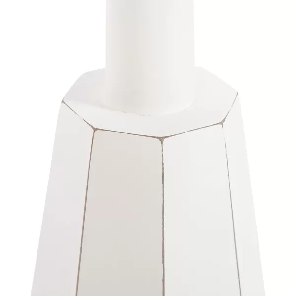 imageKate and Laurel Octavia Modern Farmhouse Accent Drink Table with Distressed White Finish and Sturdy Octagon Base for Lovely Coastal Home Decor 11x11x24