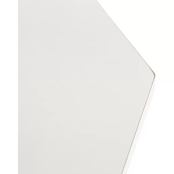 imageKate and Laurel Octavia Modern Farmhouse Accent Drink Table with Distressed White Finish and Sturdy Octagon Base for Lovely Coastal Home Decor 11x11x24