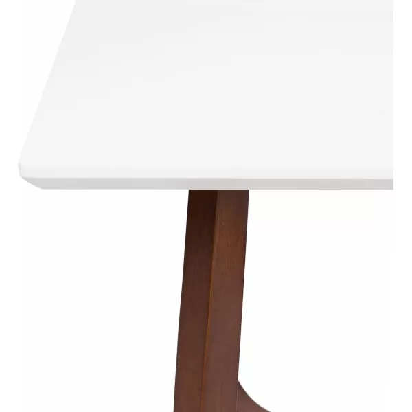 imageKate and Laurel Olivant MidCentury Modern Rectangle Living Room Coffee Table for Geometric Home Decor 44x22x20 WhiteWalnut Brown