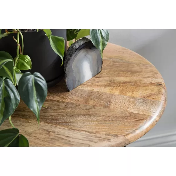 imageKate and Laurel Pallson Boho Side Table 18 x 18 x 22 Natural Modern End Table for Storage and Display