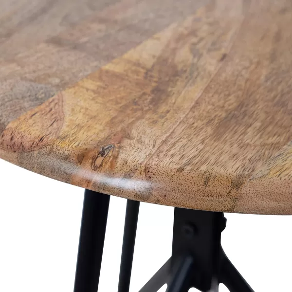 imageKate and Laurel Pallson Boho Side Table 18 x 18 x 22 Natural Modern End Table for Storage and Display
