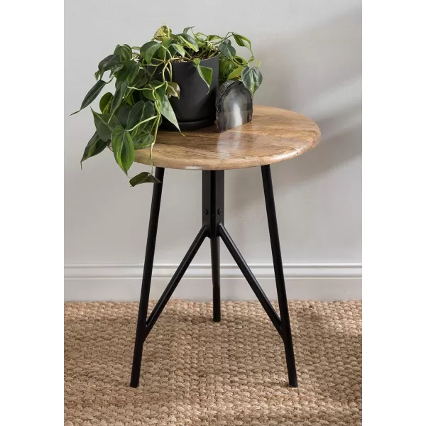 imageKate and Laurel Pallson Boho Side Table 18 x 18 x 22 Natural Modern End Table for Storage and Display