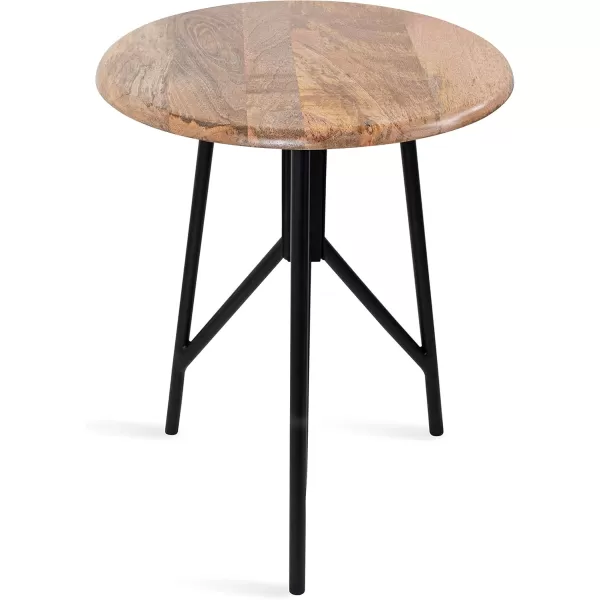 imageKate and Laurel Pallson Boho Side Table 18 x 18 x 22 Natural Modern End Table for Storage and Display