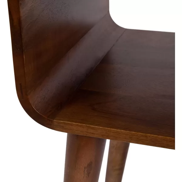 imageKate and Laurel Quilby Solid Wood Side Table with Storage for Use as Bedroom Nightstand 18x14x27 Walnut Brown