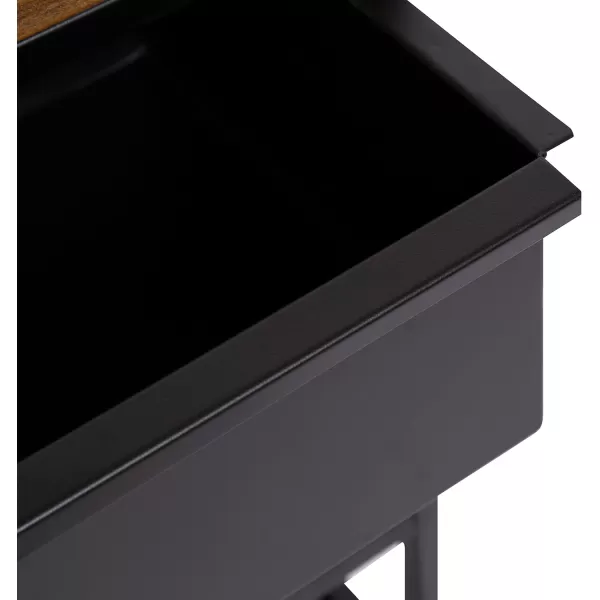 imageKate and Laurel Randall Storage Table 24x12x26 Rustic BrownBlack