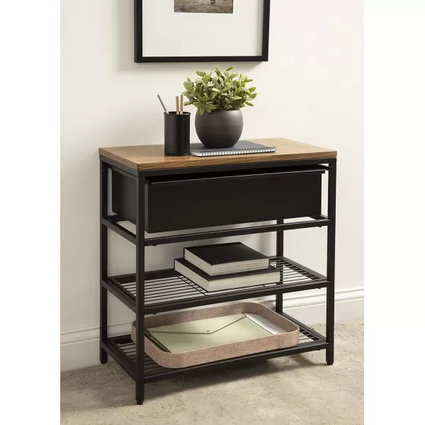 imageKate and Laurel Randall Storage Table 24x12x26 Rustic BrownBlack