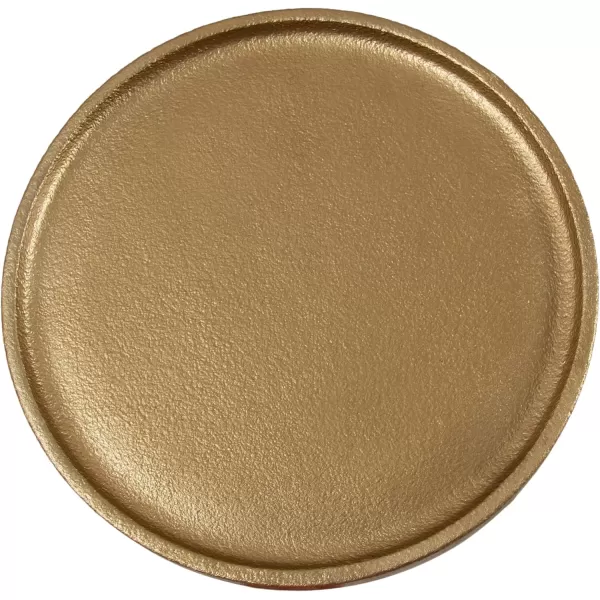 imageKate and Laurel Rava Modern Round Metal Drink Table with Sandcast Aluminum Construction for Indoor Plant Stand 10x10x21 BlackGold