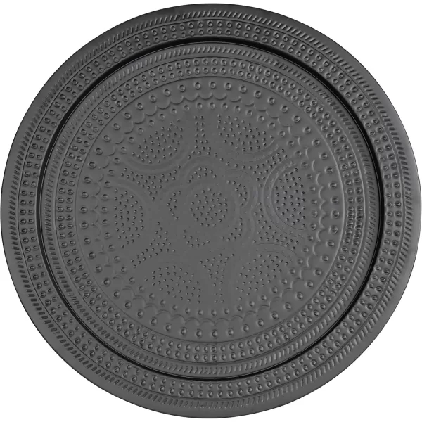imageKate and Laurel Razza Modern Round Metal Coffee Table 28 x 28 x 15 Black Stamped Metal Table for Storage and Display
