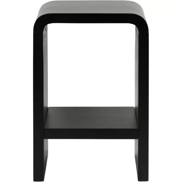 imageKate and Laurel Reddy Modern Solid Wood Arched TwoTier Side Use as Bedroom Nightstand or Living Room Accent Table 16x12x24 Black