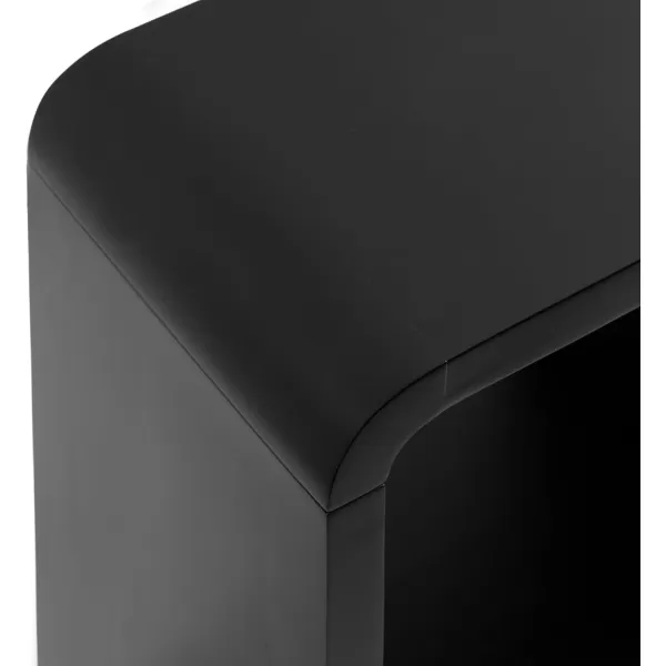 imageKate and Laurel Reddy Modern Solid Wood Arched TwoTier Side Use as Bedroom Nightstand or Living Room Accent Table 16x12x24 Black