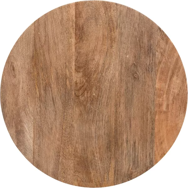 imageKate and Laurel Rumsen Round Side Table 16 x 16 x 21 White and Walnut Brown Modern Tripod End Table with Genuine Marble TabletopNaturalBlack