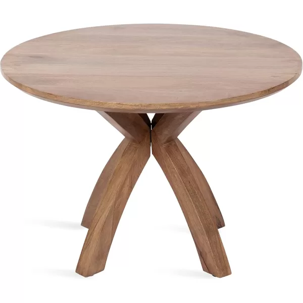 imageKate and Laurel Soleyn Coffee Casual Wooden Table with Curved Legs 27 x 27 x 19 Natural Brown