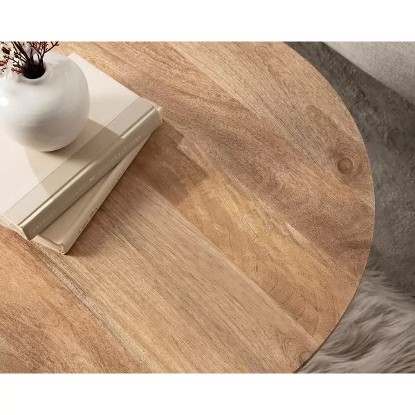 imageKate and Laurel Soleyn Coffee Casual Wooden Table with Curved Legs 27 x 27 x 19 Natural Brown