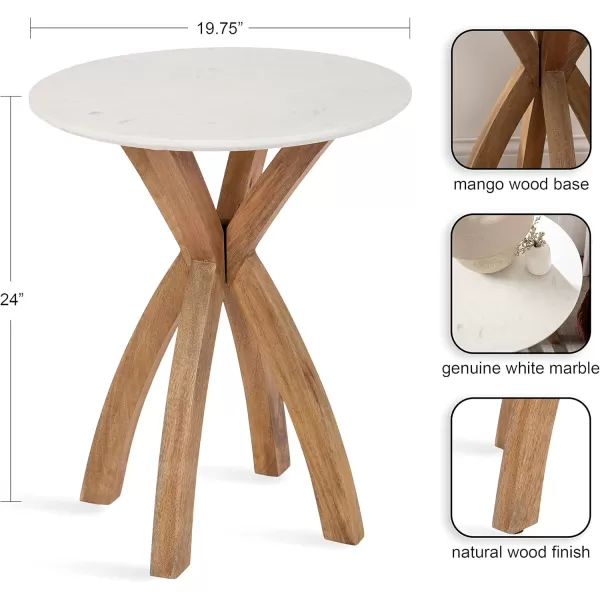 imageKate and Laurel Soleyn Round Wood Side Table 20x20x25 NaturalNatural