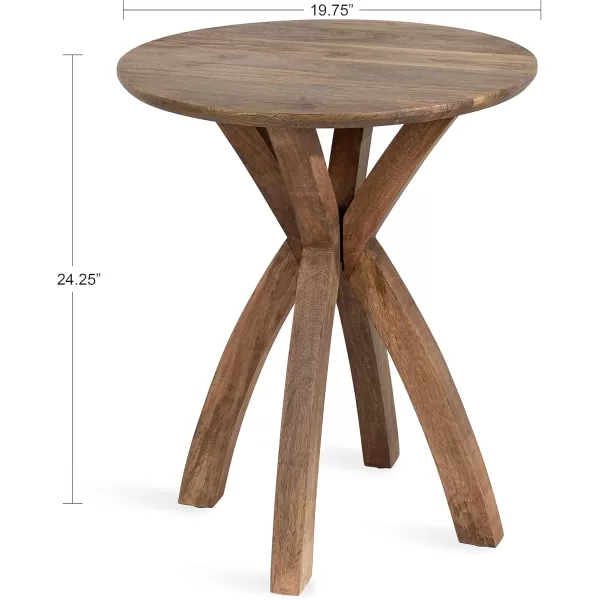 imageKate and Laurel Soleyn Round Wood Side Table 20x20x25 NaturalNatural