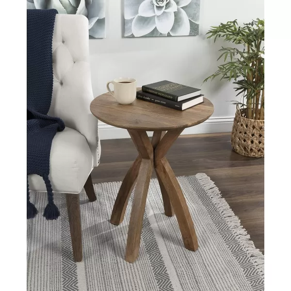 imageKate and Laurel Soleyn Round Wood Side Table 20x20x25 NaturalNatural
