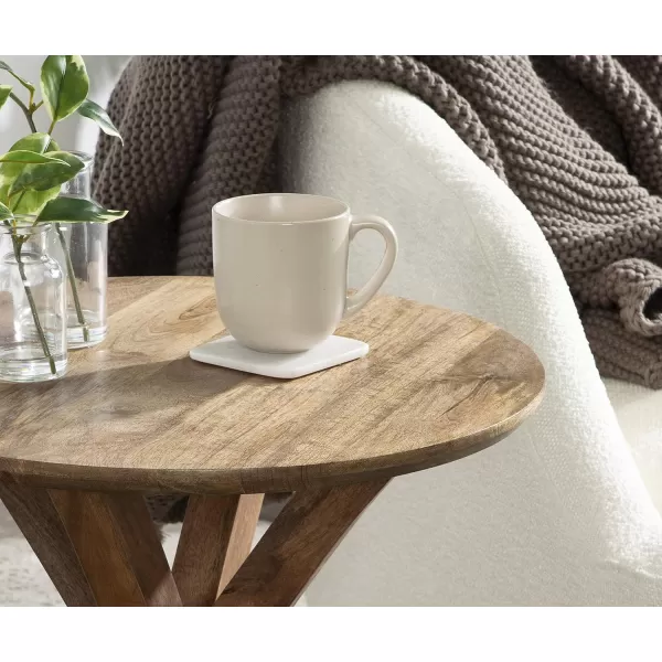 imageKate and Laurel Soleyn Round Wood Side Table 20x20x25 NaturalNatural