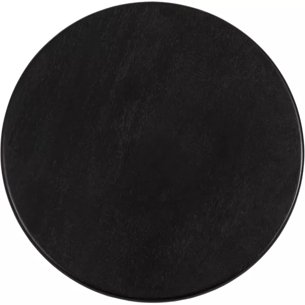 imageKate and Laurel Solvay Modern Glam Round Side Table with Premium Natural Tabletop and Metal Base 16x16x24 Walnut BrownGoldBlack