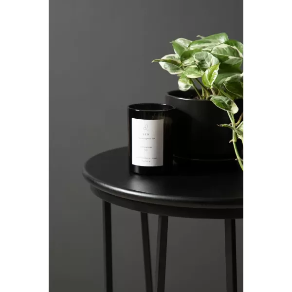 imageKate and Laurel Solvay Modern Glam Round Side Table with Premium Natural Tabletop and Metal Base 16x16x24 Walnut BrownGoldBlack