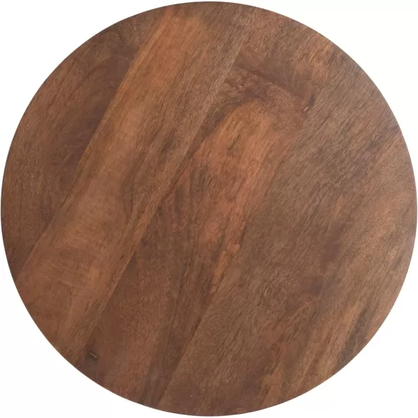 imageKate and Laurel Talcott Modern Transitional TwoTier Round Side Use as Living Room Accent Table or Bedroom Nightstand 16x16x24 Walnut Brown