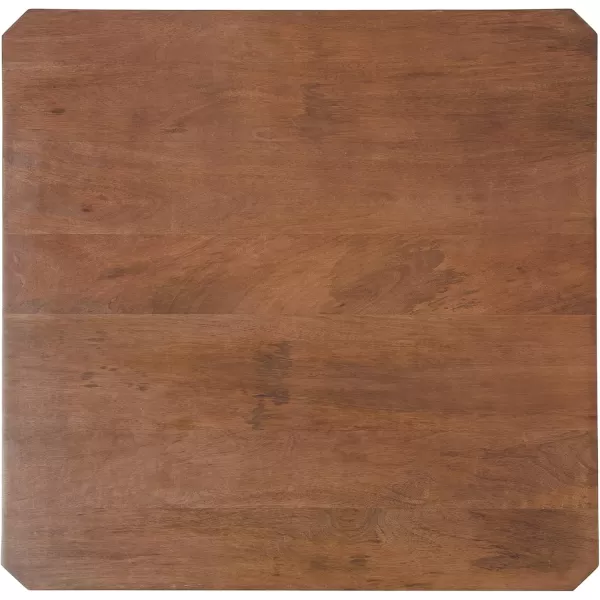 imageKate and Laurel Talcott Transitional Tiered Square Coffee Table for Living Room Decor 26x26x18 NaturalWalnut Brown