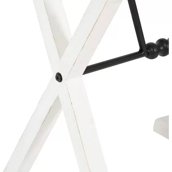 imageKate and Laurel Travere Rustic Side Table 22 x 14 x 26 White Farmhouse End Table for Display and StorageWhite