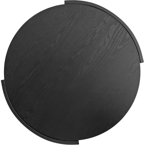 imageKate and Laurel Urso Modern Round Coffee Transitional TwoTier Circle Living Room Table with Storage and Metal Mesh Construction 26 x 25 x 18 Black