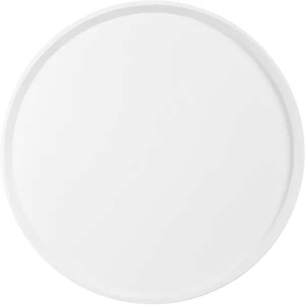 imageKate and Laurel Valdi Modern Round Coffee Table 26 x 26 x 19 White and Antique Gold Glam Circle Living Room Table with Geometric Metal Base and Raised Edge TabletopWhite
