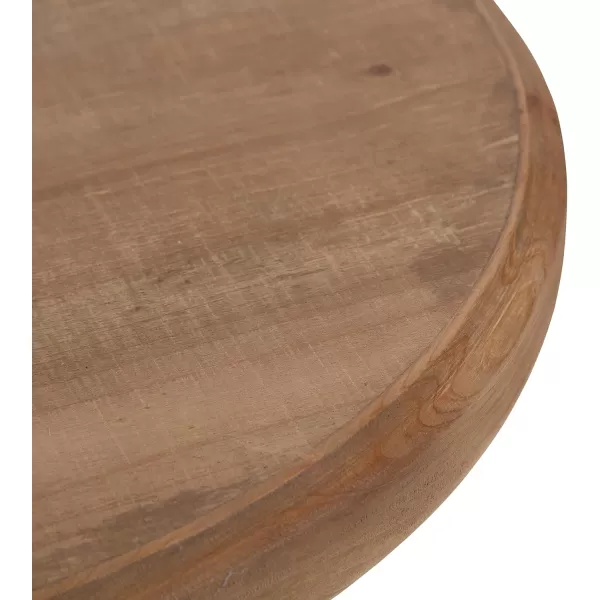 imageKate and Laurel Wixley Rustic Farmhouse Round Pedestal Side Table with Wood and Metal Construction for Mixed Materials Design 18x18x25 BrownGray
