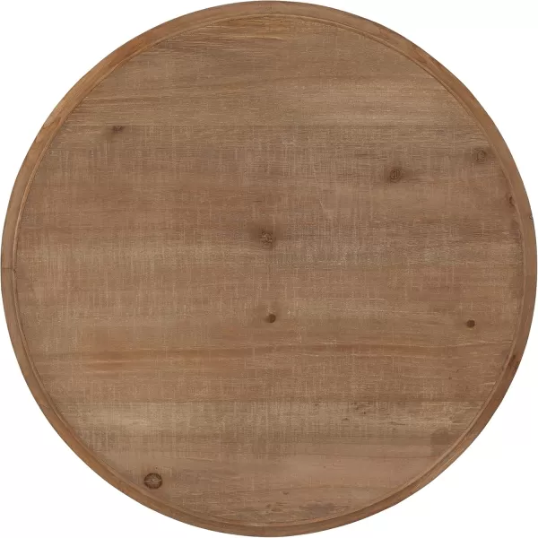 imageKate and Laurel Wixley Rustic Farmhouse Round Pedestal Side Table with Wood and Metal Construction for Mixed Materials Design 18x18x25 BrownGray