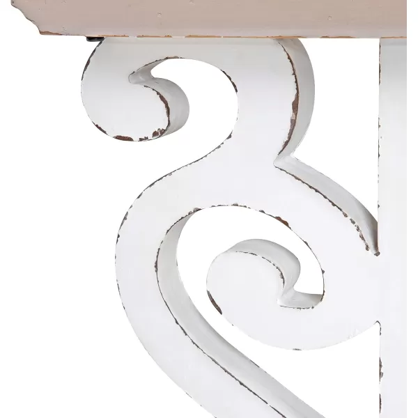 imageKate and Laurel Wyldwood Rustic Carved Coffee Table 38quot x 23quot x 18quot Distressed Brown and White FarmhouseInspired Living Room Decor