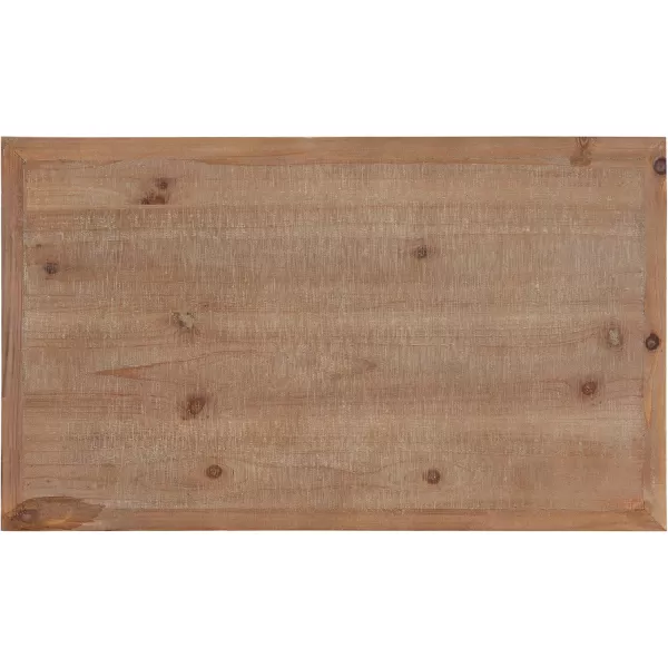 imageKate and Laurel Wyldwood Rustic French Solid Wood Side Table 24quot x 14quot x 1275quot White and Rustic Brown Chic Farmhouse Inspiration Natural Wood TopRustic BrownWhite