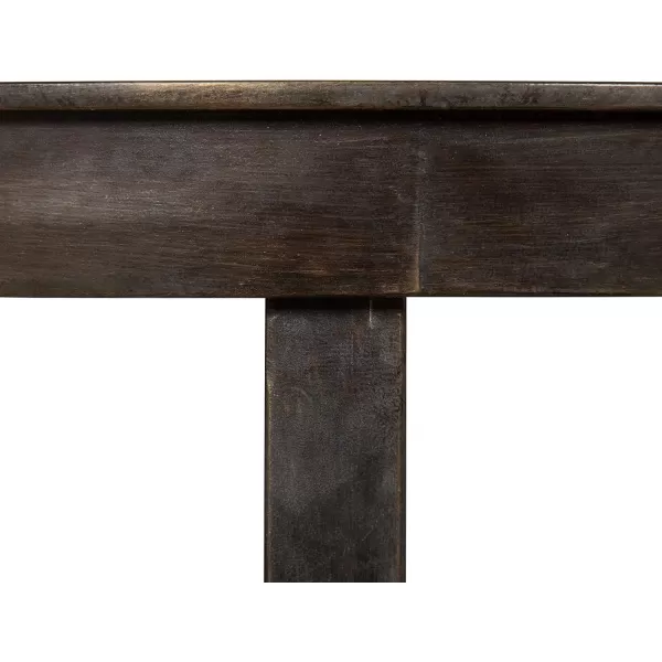 imageKate and Laurel Zabel Modern Farmhouse Round Coffee Table with Black WroughtIron Criss Cross Base and White Oak Finished Wooden InsertNatural