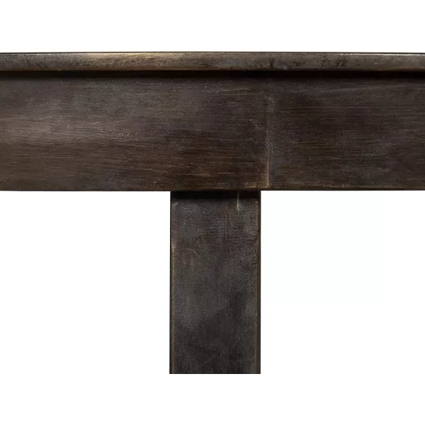 imageKate and Laurel Zabel Modern Round Metal End Table with Criss Cross Base Bronze and BlackNatural