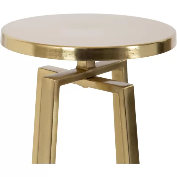imageKate and Laurel Zia Modern Decorative Metal Drink Use as Plant Stand or Round Pedestal Table 9x9x23 GraySilverGold