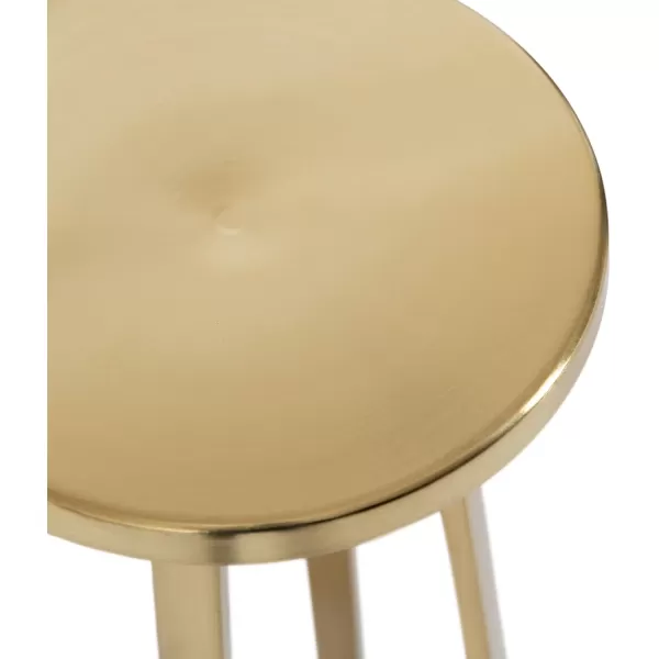 imageKate and Laurel Zia Modern Decorative Metal Drink Use as Plant Stand or Round Pedestal Table 9x9x23 GraySilverGold