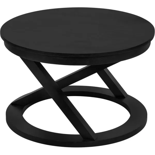 imageKate and Laurel Aja Wood Coffee Table 26x26x16 Walnut BrownBlack