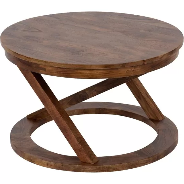 imageKate and Laurel Aja Wood Coffee Table 26x26x16 Walnut BrownWalnut Brown