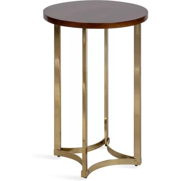 imageKate and Laurel Bellingham MidCentury Side Table 18 x 18 x 26 Walnut Brown Modern End Table for Storage and Display
