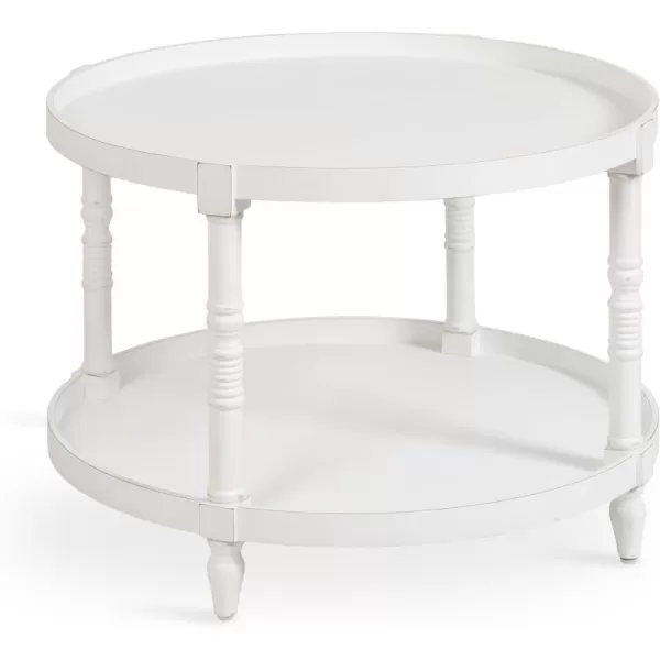 imageKate and Laurel Bellport Traditional Tiered Round Coffee Table for Living Room Decor 29x29x21 WhiteWhite